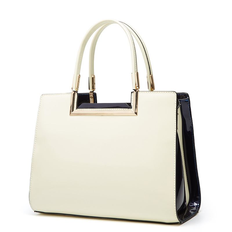 Cross-border 2025 new red patent leather women's bag middle-aged mother handbag commuter shoulder messenger bag a generation of hair