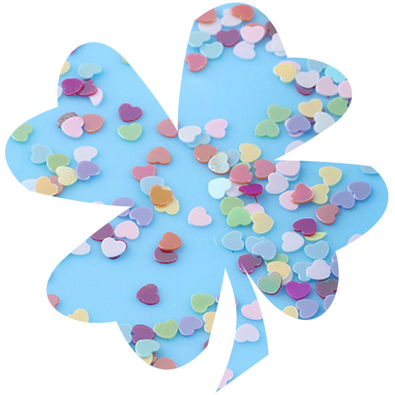 Transparent fairy magic color real peach heart sequins filler clothing accessories DIY nail art sheet manufacturers direct supply