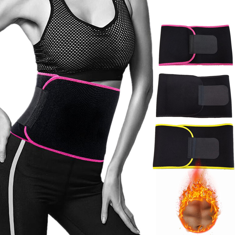 Cross-Border Men's and women's sports corset belt embossed sports waist support belly band fitness waist slimming corset stuffy sweat belly band