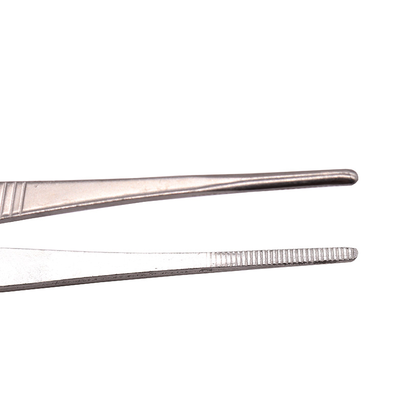 Round head thickened Anti-iodophor dressing tweezers 125-300mm refined stainless steel round art tweezers landscaping clip