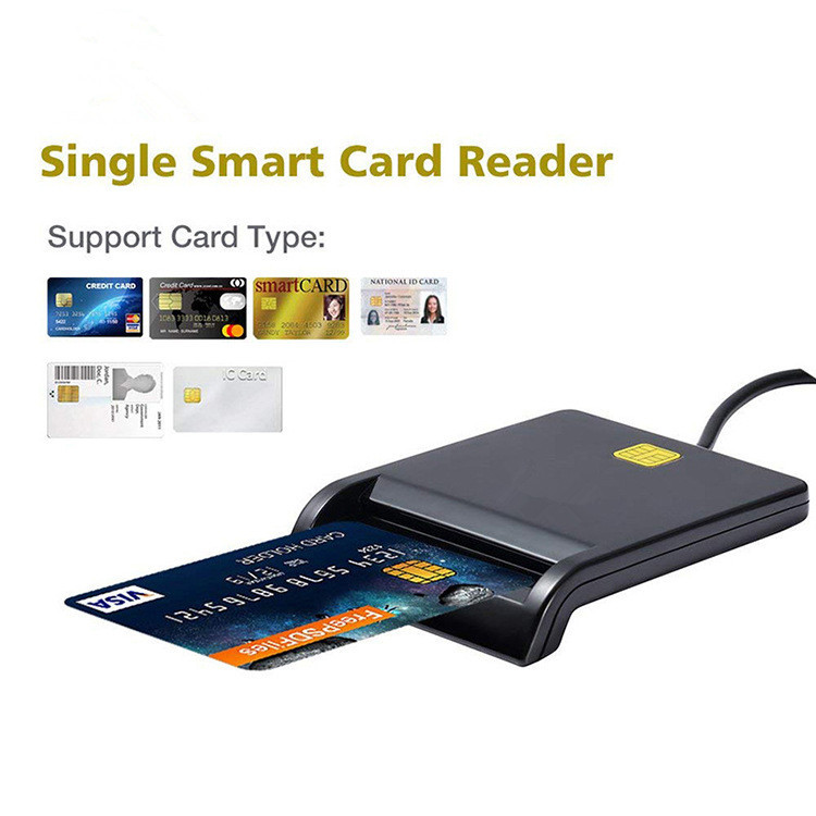 跨境專供USB智能讀卡器銀行報稅IC卡讀寫器身份證smart智能讀卡器
