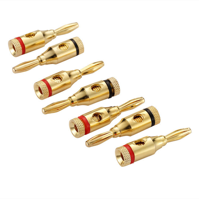 金メッキ4mmプラグバナナヘッド百威金メッキバナナヘッド音響プラグソケットスピーカースピーカースピーカーケーブル継手|undefined