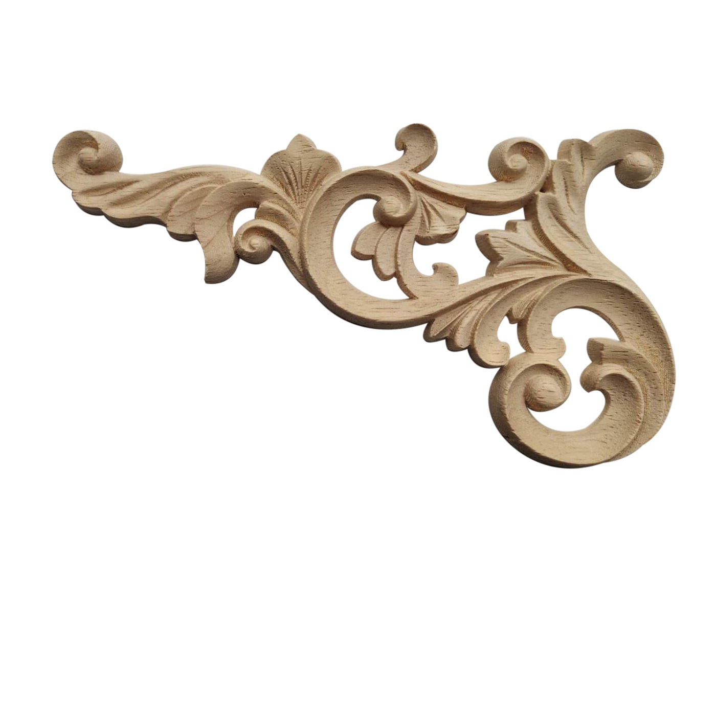Wood carving decals unequal right angle flower solid wood decals cabinet wall panel wood wiring Wood corner flower Dongyang wood carving