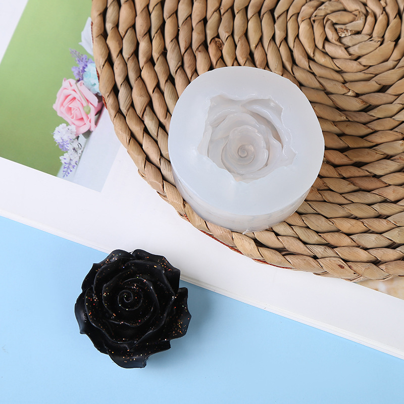 Lily Rose Hydrangea Foil Silicone Mold DIY Chocolate Baking Tools Gypsum Gel Drop Mold