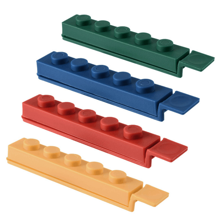 Food sealing clip building blocks creative plastic fresh-keeping clip snack bag sealed household moisture-proof multi-purpose kitchen