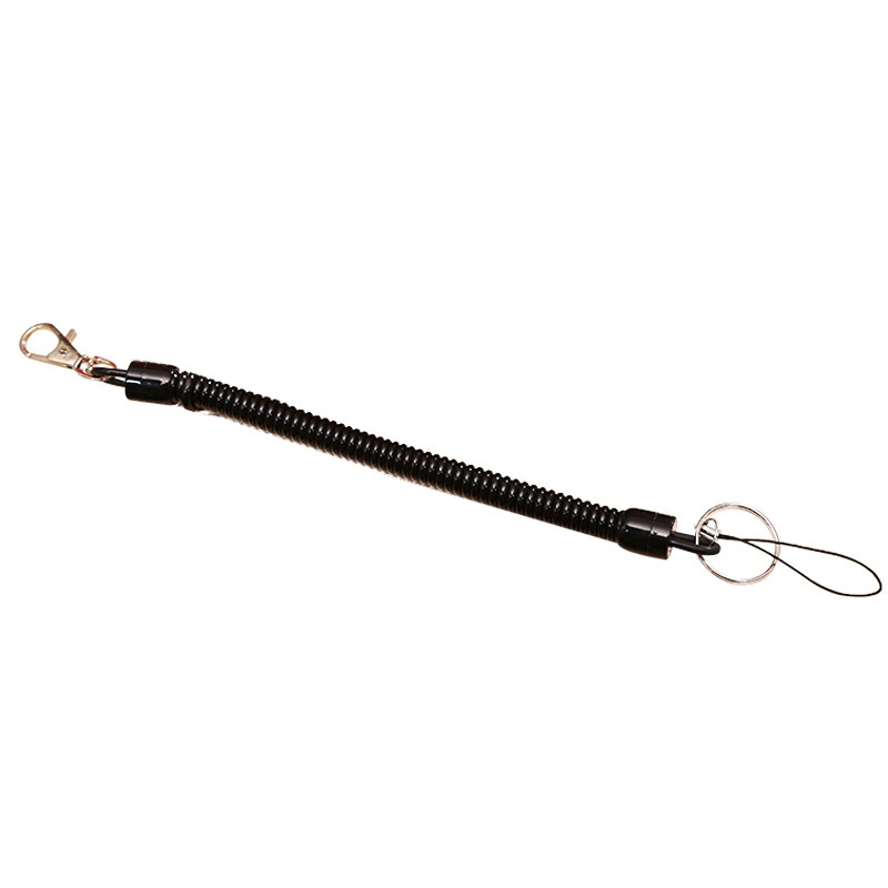 Keychain plastic spring rope thick plastic spring rope mobile phone buckle high quality old man keychain factory direct sales