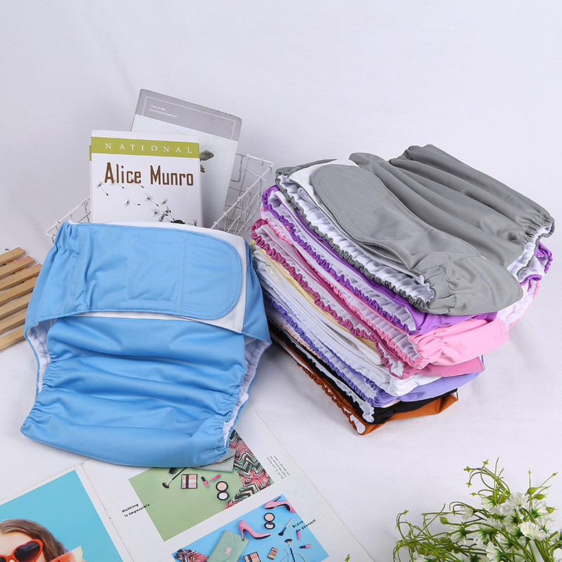 Adult Diapers for the Elderly Diaper Care Pants Velcro Diaper Bag Adult Washable Leak-proof Enlarge Cloth Diapers Direct Sales