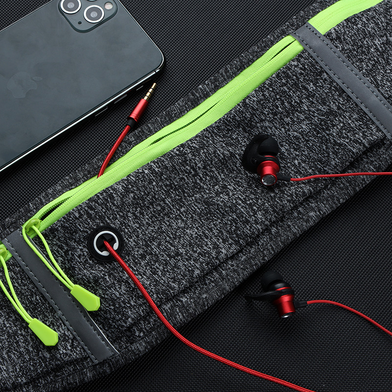 Outdoor Mobile Sports Waist Bag Ultra-thin Three-pocket Waist Bag Body-fit Waist Bag Fitness Cycling Bag