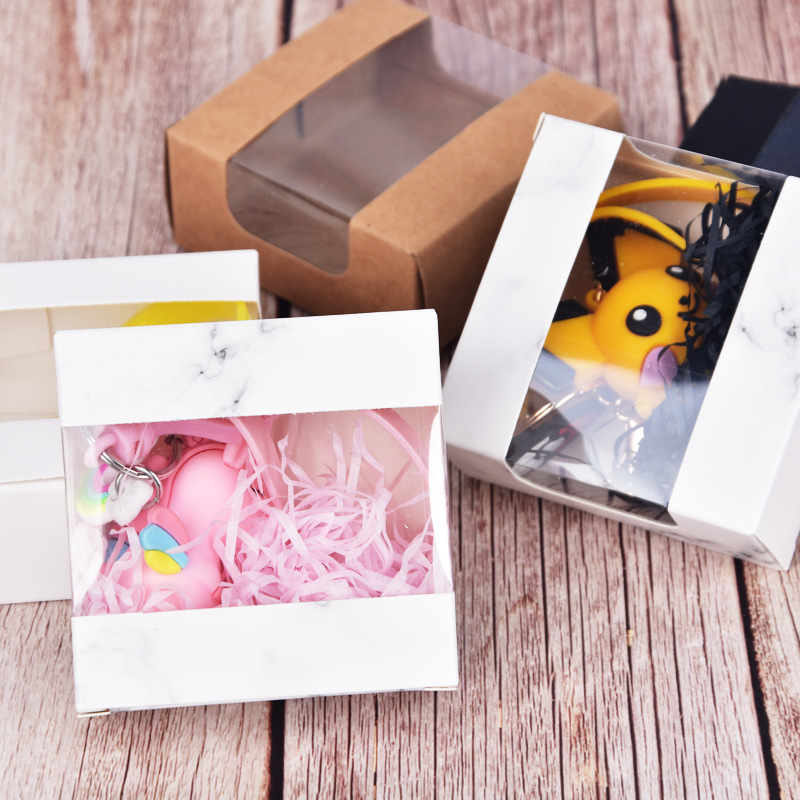 Handmade soap window carton key chain packaging small jewelry packaging box West Point packaging box spot