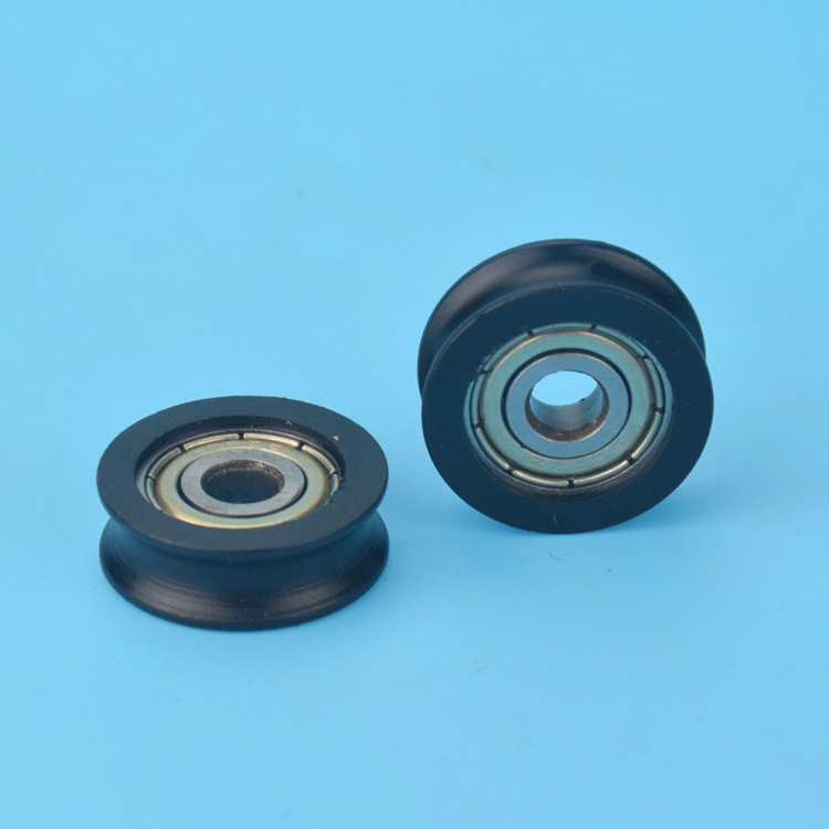 625 bearing plastic-coated pulley U-shaped groove polyformaldehyde plastic-coated bearing small roller hanging wheel guide wheel 5*20*7