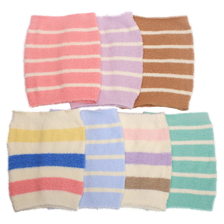 Children's Adult Striped Coral Fleece Warm Thickened Baby Belly Waistguard Fleece Baby Belly Waistguard Abdominal Roll