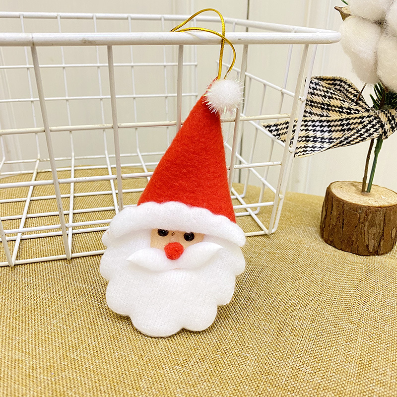 Santa Claus Christmas tree snowman deer fabric pendant a lot of bags hotel shopping mall Christmas decoration supplies wholesale