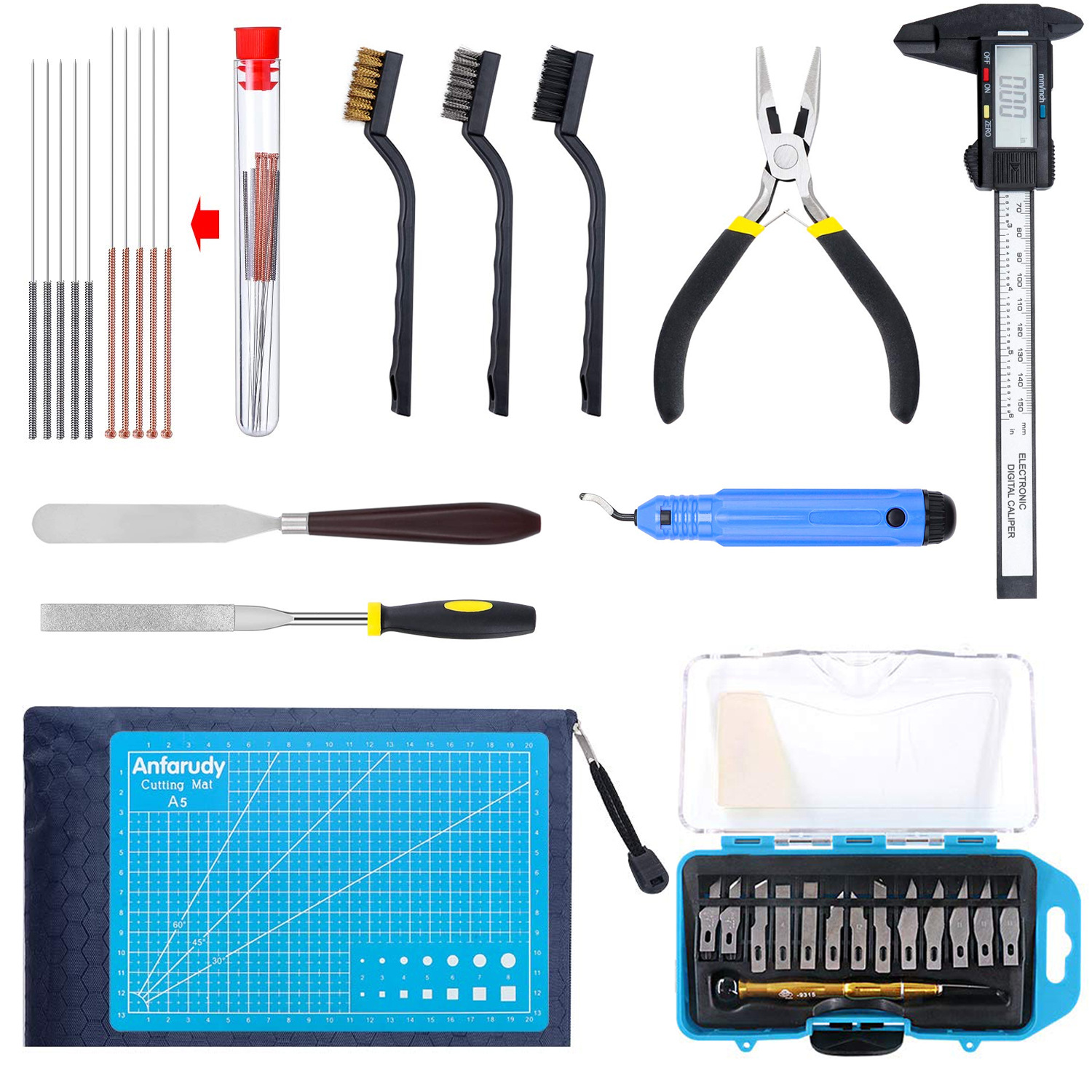 3D printer tool suit 3D printing cleaning tool kit deburring tool cleaning and disassembly tool