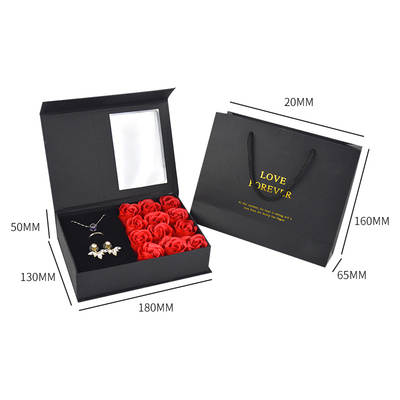 High-end jewelry gift box necklace ring earrings jewelry Eternal Rose Valentine's Day gift packaging box