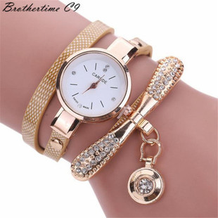 2020 Fashion Fashion Bracelet Spot Winding Dragonfly Diamond Women Bracelet Student Quartz Watch Wholesale