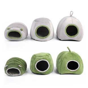 Small pet cotton nest semi-closed windproof warm yurt hedgehog sheep nest factory direct hamster cotton nest