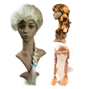 Frozen Aisha Princess Anna Queen Wig European and American cosplay Children's Anime Aisha Wig