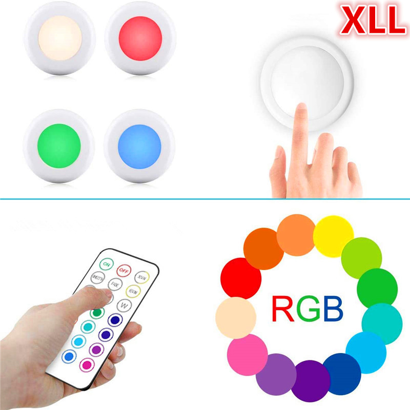 E-Commerce hot new led wireless remote control 13 color cabinet light RGB dimming Pat closet RGB night light