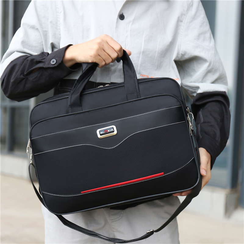 Men's Oxford cloth shoulder messenger bag new business commuter bag Korean style waterproof wear-resistant handbag 15 computer bag