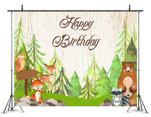 New Kidsren's Birthday Black Balloon Direct Sales Custom party party Export Cross-border Hot Selling Photography Background Cloth