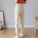 Spring and Summer New Cotton Large Size Women's Pants Ankle-length Pants Solid Color Hallen Pants Cotton and Linen Pants Radish Pants Loose Casual Pants