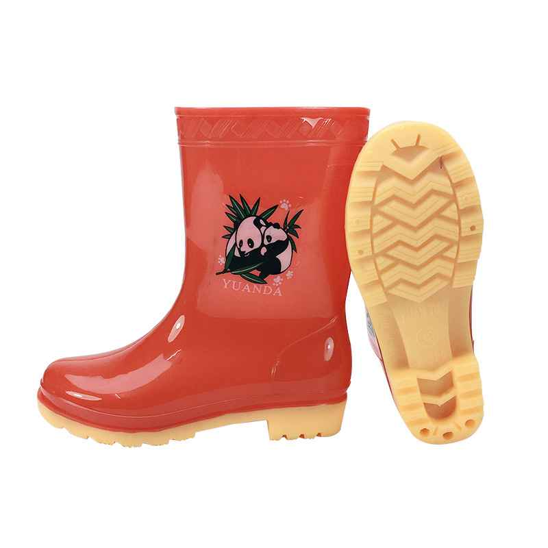 Factory Direct children's rain boots male and female students non-slip mid-calf rain boots fashion cartoon big children's water shoes foreign trade Wholesale