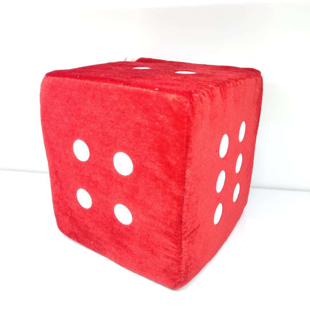 Creative colored dice children's little plush pillow wholesale multi-sided throwing Plush Dice Entertainment toys
