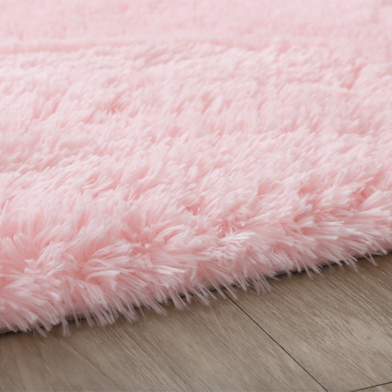 Factory wholesale simple modern silk wool carpet living room washable PV velvet floor mat bedroom bedside blanket Nordic ins