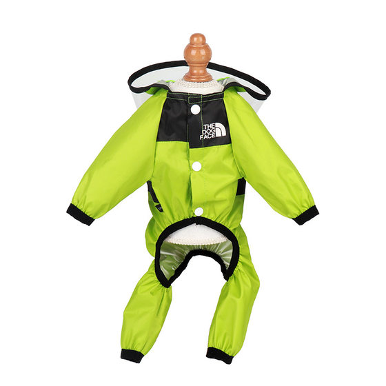 Amazon explosions pet clothing dog four seasons universal raincoat four-legged transparent PU waterproof clothes manufacturers