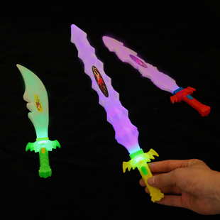 Children's electronic luminous sword toy colorful small Sword Flash induction sword stall night market supply wholesale