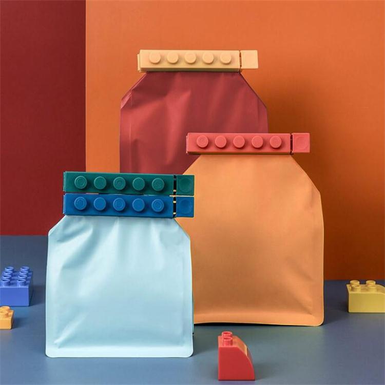 Food sealing clip building blocks creative plastic fresh-keeping clip snack bag sealed household moisture-proof multi-purpose kitchen