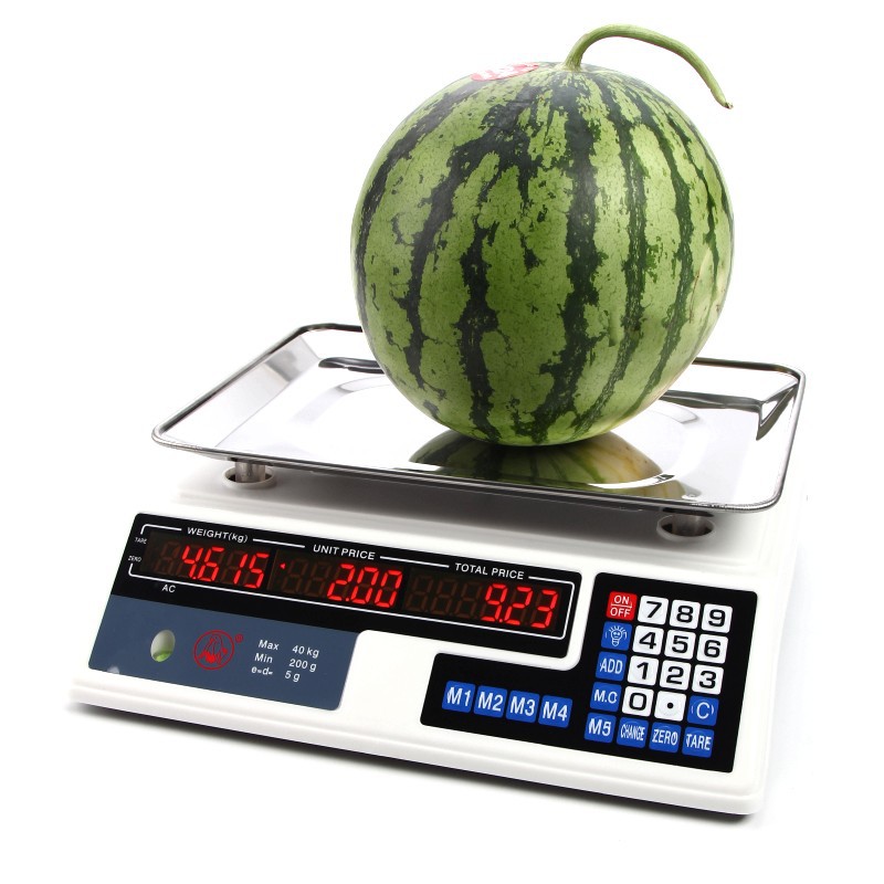 30kg electronic pricing scale 40kg electronic scale platform scale fruit scale electronic kitchen scale vegetable selling scale foreign trade english version