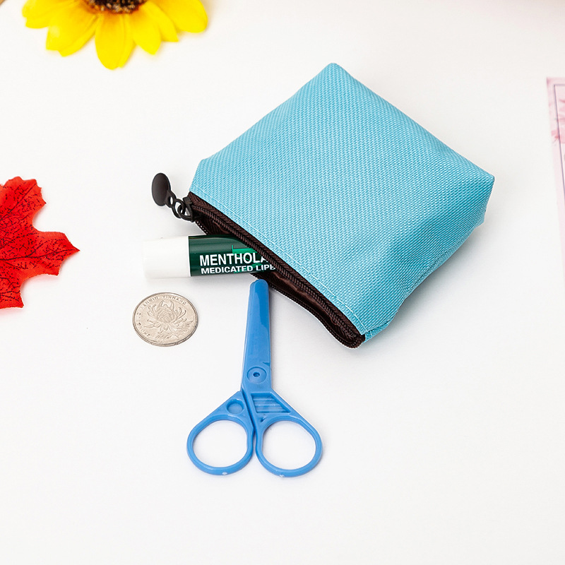 Solid color canvas coin purse to figure printing small wallet coin purse simple logo printing practical advertising gifts gifts