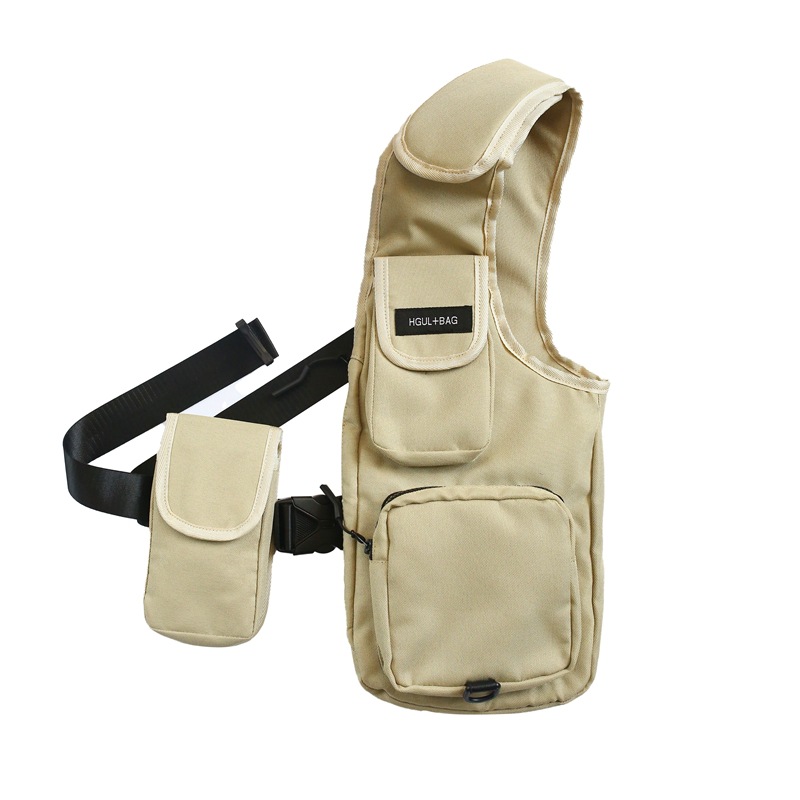 ins Hong Kong Style National Tide Functional Tactical Tooling Outdoor Multi-Pocket Vest Bag Distinctive Street Rap Vest Bag
