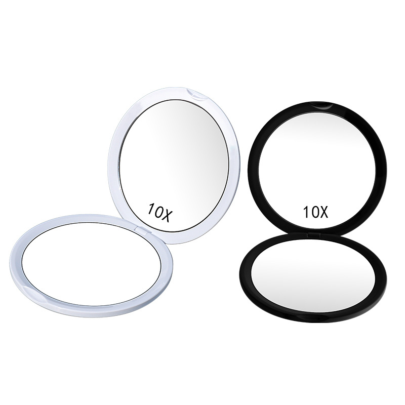 Foreign trade cosmetic mirror portable double-sided mirror magnifying glass small mirror flip handheld mirror round folding mirror wholesale