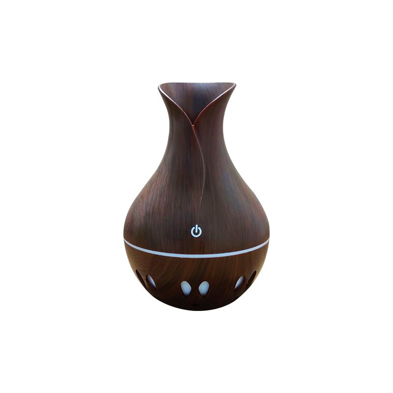 Hollow wood grain 130ml aromatherapy humidifier LED colorful night light humidifier home office aromatherapy