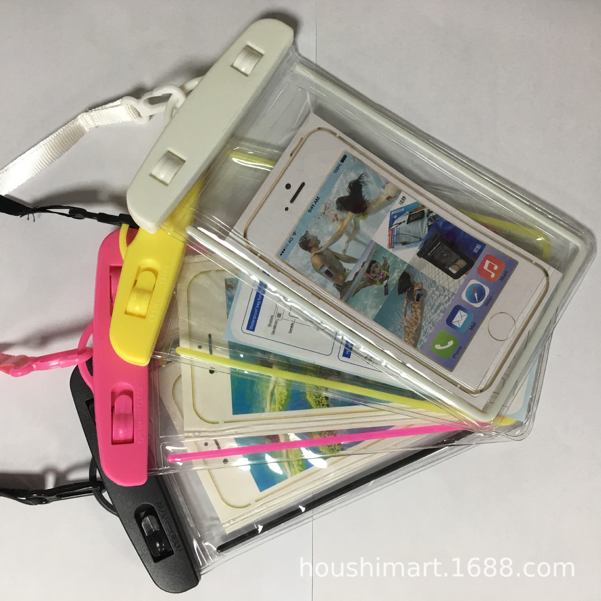 Mobile phone waterproof bag drifting diving swimming transparent mobile phone bag touch screen PVC sealed bag airbag mobile phone waterproof case