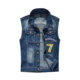 Large Size Korean Style Original Fashionable Men's Denim Vest Men's Denim Vest Shoulder Embroidered Casual Vest