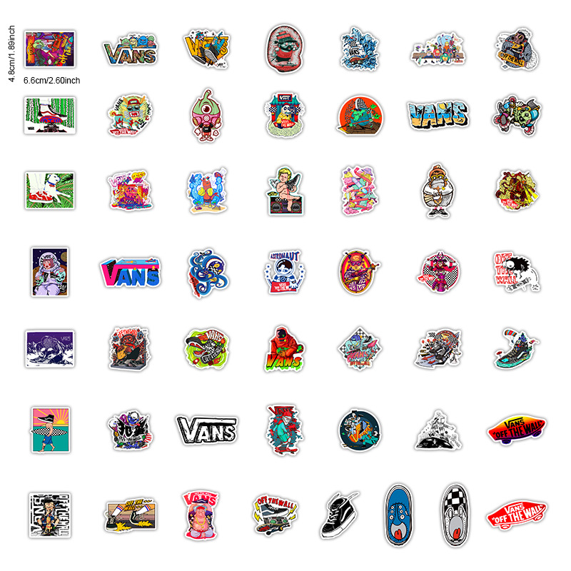 Personalized fashion brand skateboard graffiti stickers suitcase car refrigerator motorcycle decorative stickers waterproof wholesale