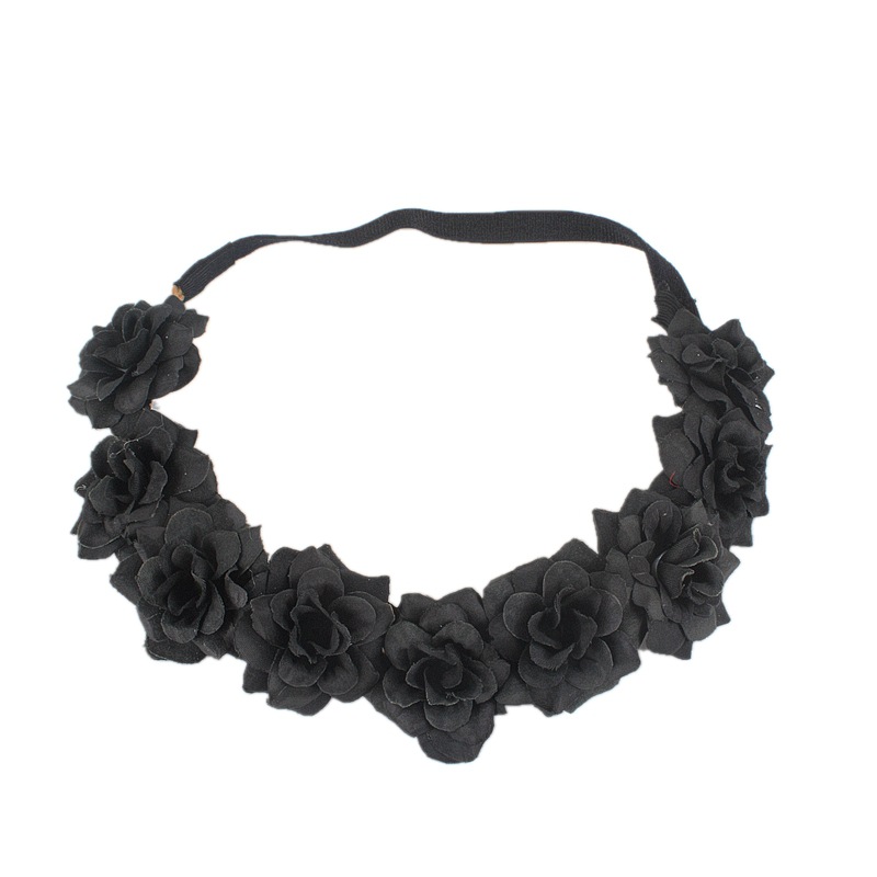 New European and American Seaside Vacation Hair Accessories Halloween Party Garland Gold Silver Flower Headwear Hair Band Women