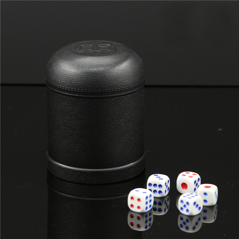 Black Double Money Dice Cup Bar Food Stall Entertainment Color Cup Straight Plastic Shake Cup Sieve Cup Shake Color Dice Cup