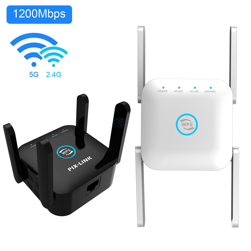 Hot sale Gigabit Wireless WiFi routing extension repeater 1200m dual frequency 2.4 5G signal amplification AC24