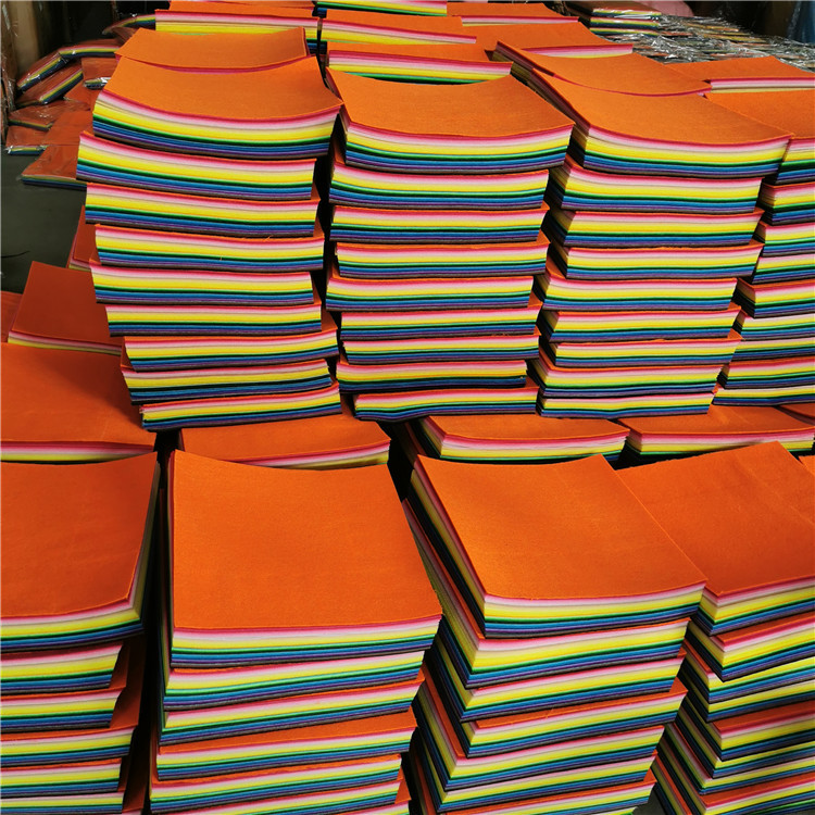 Non-woven cloth factory wholesale 1mm non-paper cloth kindergarten diy handmade cloth 20 color 40 color paper-cut felt non-woven cloth