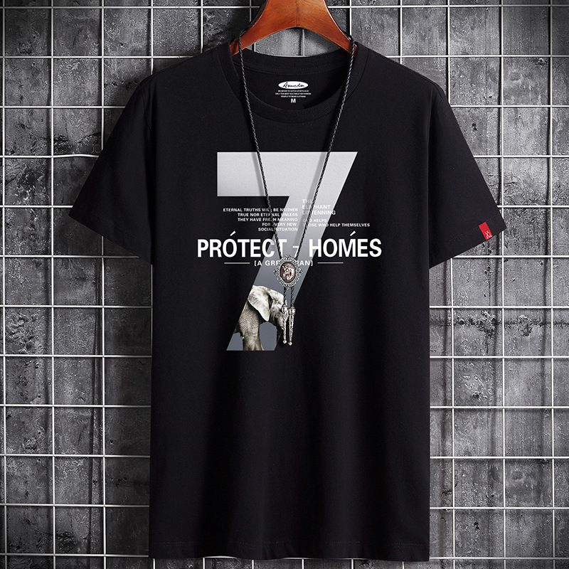 Short-sleeved T-shirt Men's Summer Men's Half-sleeved New Casual Students Inner plus size Top Base Shirt Cross-border Wholesale