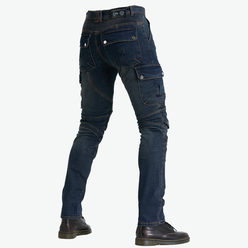 Factory direct tooling multi-bag motorcycle jeans men's Kevlar motorcycle elastic anti-fall riding pants