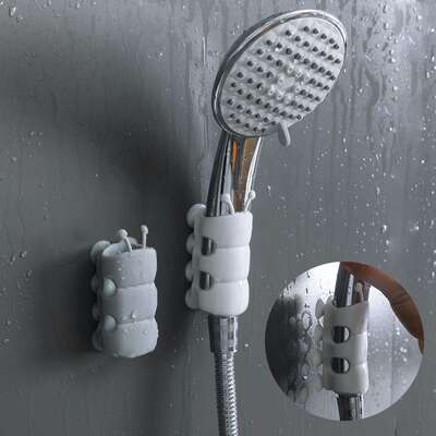 Shower suction cup nozzle base shower head bracket accessories universal punch-free movable holder universal silicone