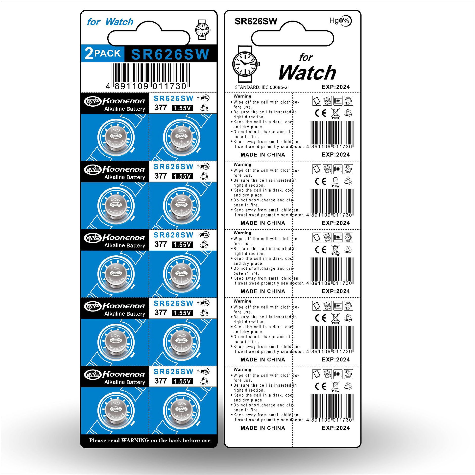 Factory direct AG4 button battery watch special 377 alkaline LR626sw button small electronic 177