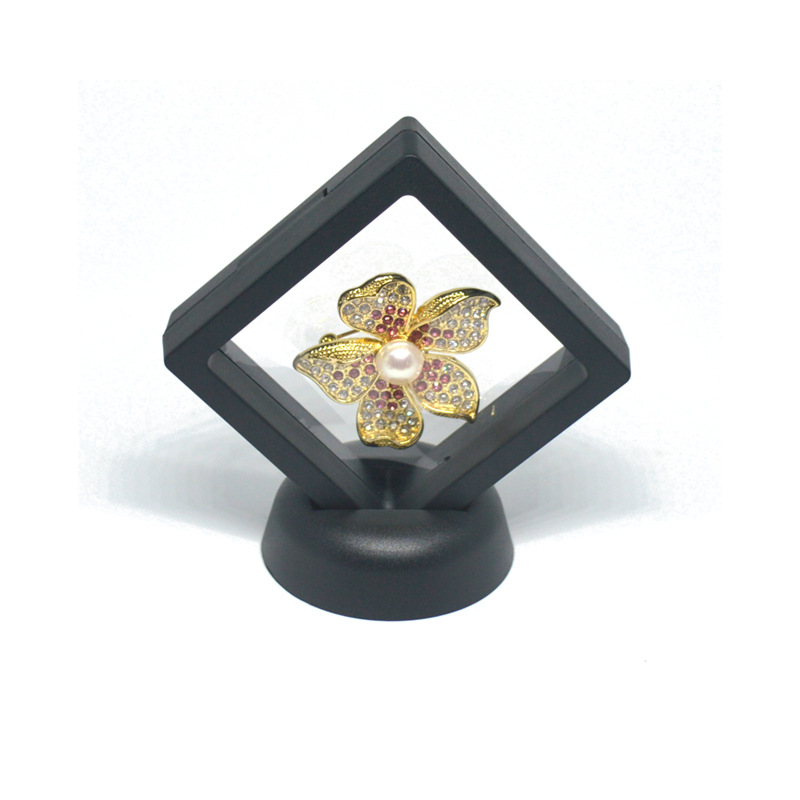 Wholesale 7*7 suspension packaging box jewelry play Display rack U disk commemorative coin badge dust-proof packaging box