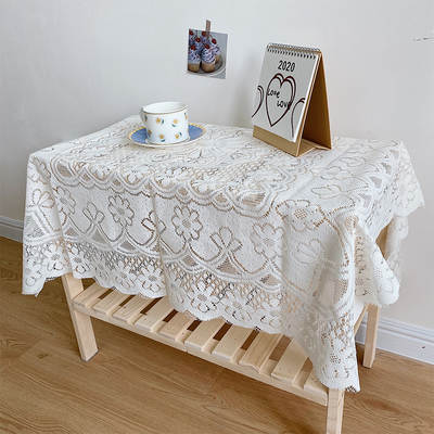 Korean ins blogger with lace tablecloth Room cafe decorative background cloth milk white hanging cloth artistic placemat