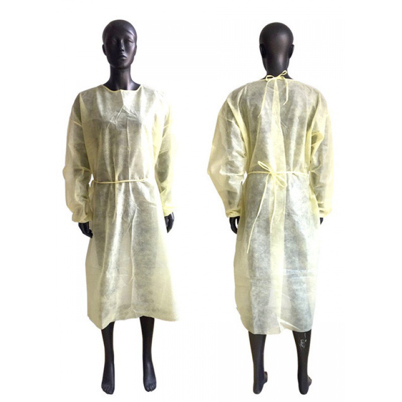 Factory disposable non-woven isolation gown protective clothing disposable overalls dustproof isolation clothing blue spot